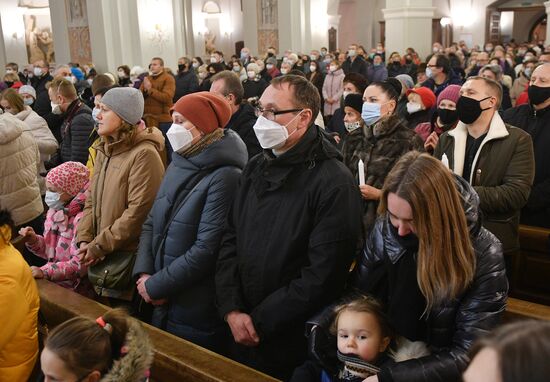 Празднование католического Рождества в Минске