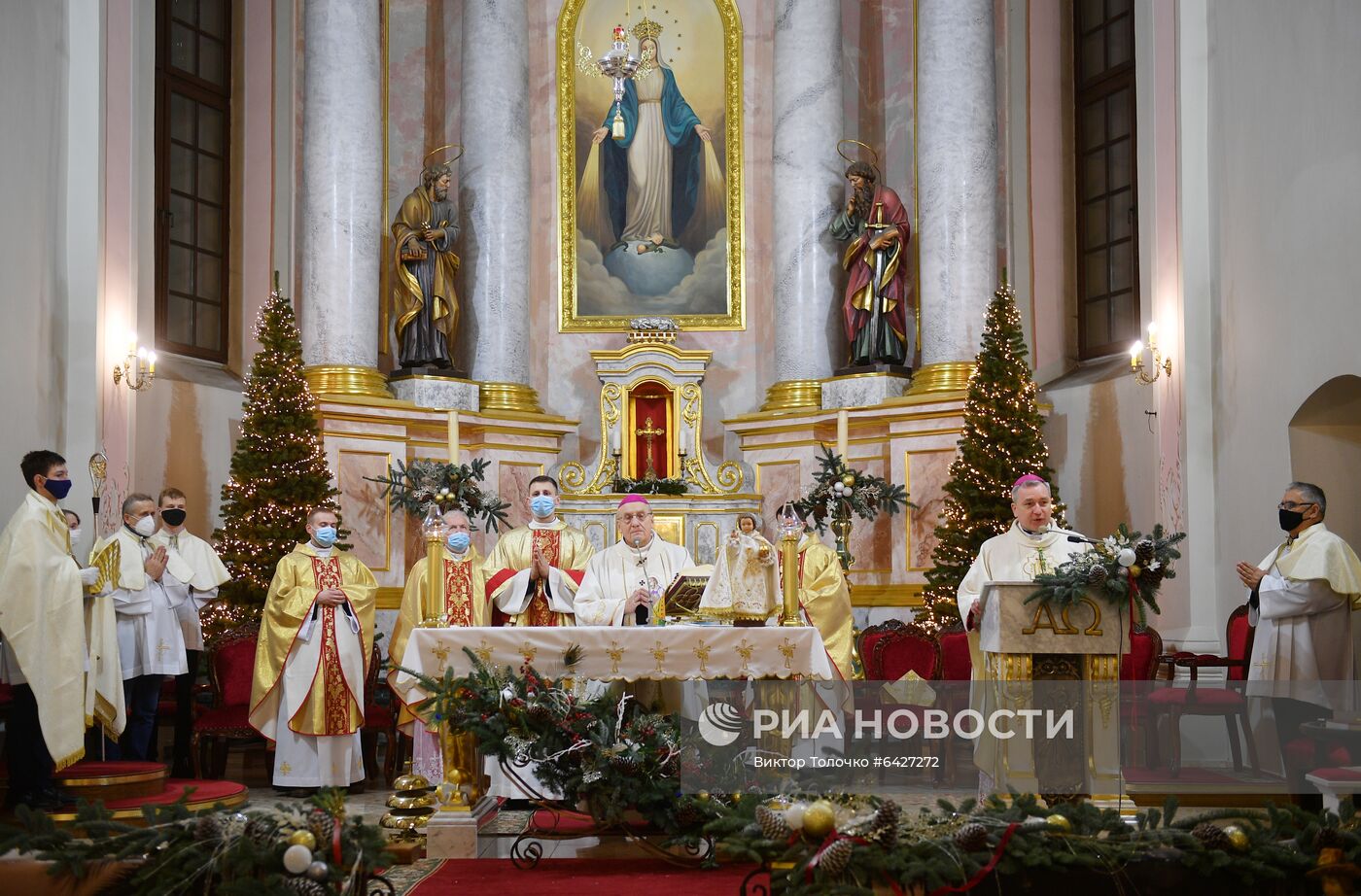 Празднование католического Рождества в Минске