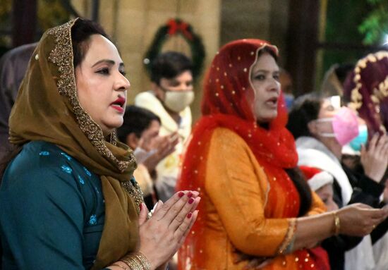 Празднование католического Рождества в Пакистане