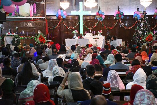 Празднование католического Рождества в Пакистане