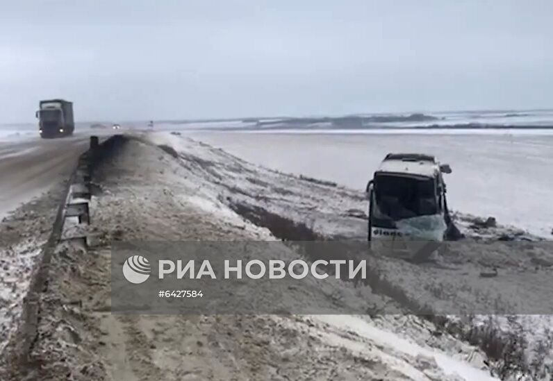 Авария с пассажирским автобусом на рязанской трассе