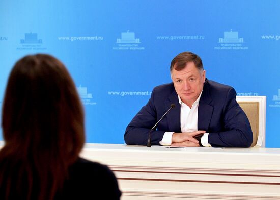 Брифинг вице-премьера РФ Марата Хуснуллина