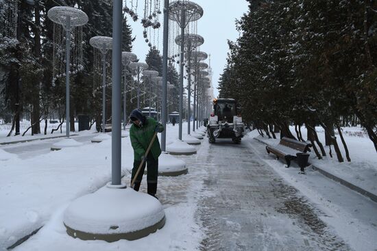 Снег в Москве