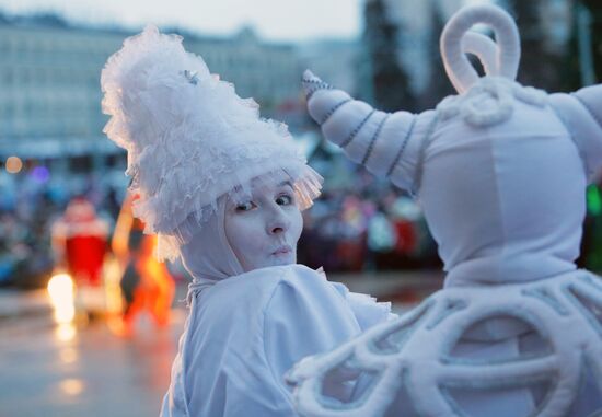 Парад Дедов Морозов в Белгороде
