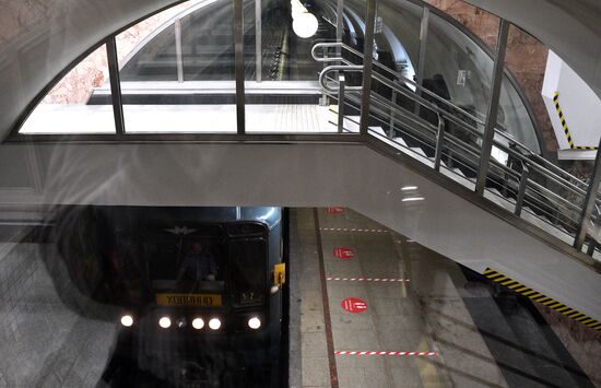 Открытие перехода между станциями метро "Динамо" и "Петровский парк" 