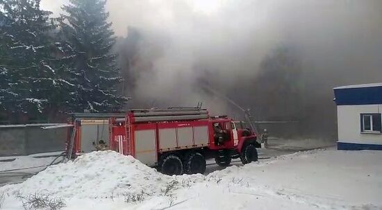 Пожар на территории подшипникового завода в Самаре