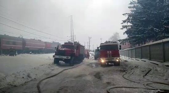 Пожар на территории подшипникового завода в Самаре