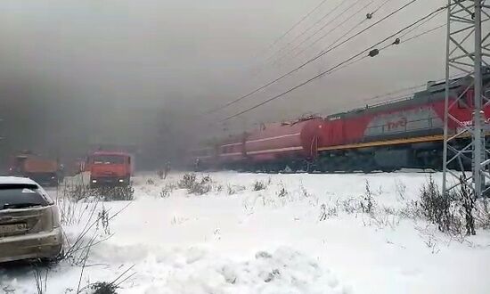 Пожар на территории подшипникового завода в Самаре