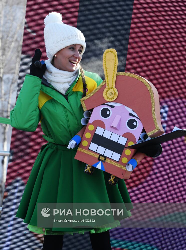 Новогодние гуляния в центре Уссурийска