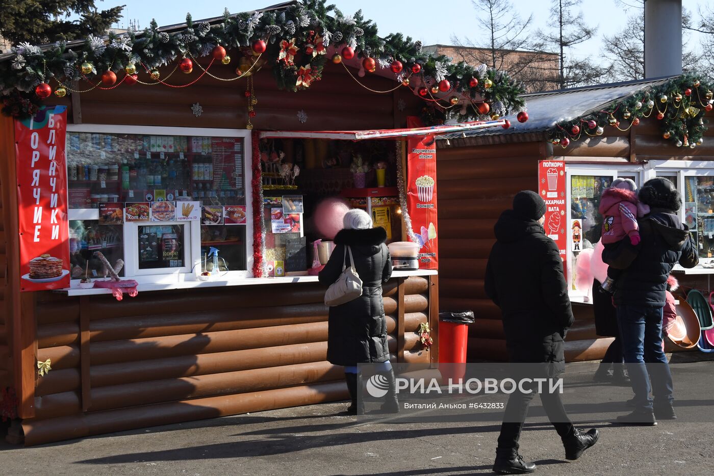 Новогодние гуляния в центре Уссурийска