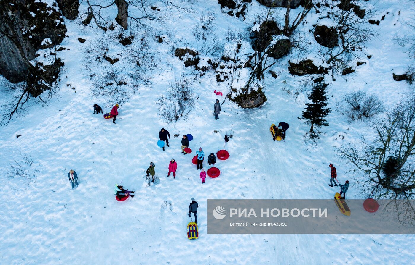 Зимний отдых в горах Адыгеи