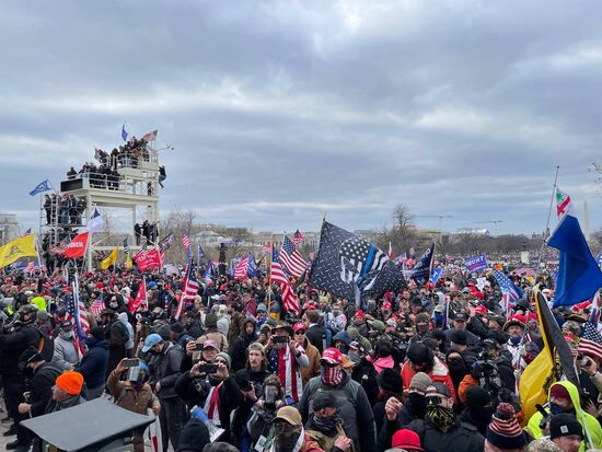 Акция протеста сторонников Д. Трампа в Вашингтоне