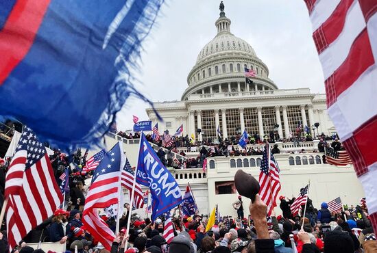 Акция протеста сторонников Д. Трампа в Вашингтоне