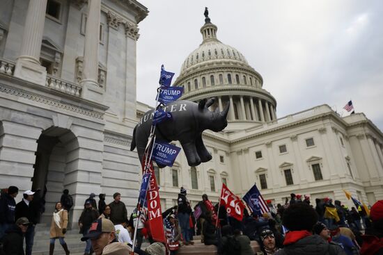 Акция протеста сторонников Д. Трампа в Вашингтоне