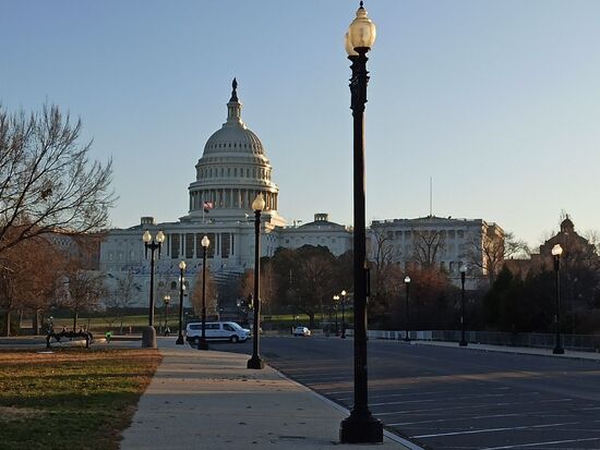 Обстановка у Капитолия в Вашингтоне