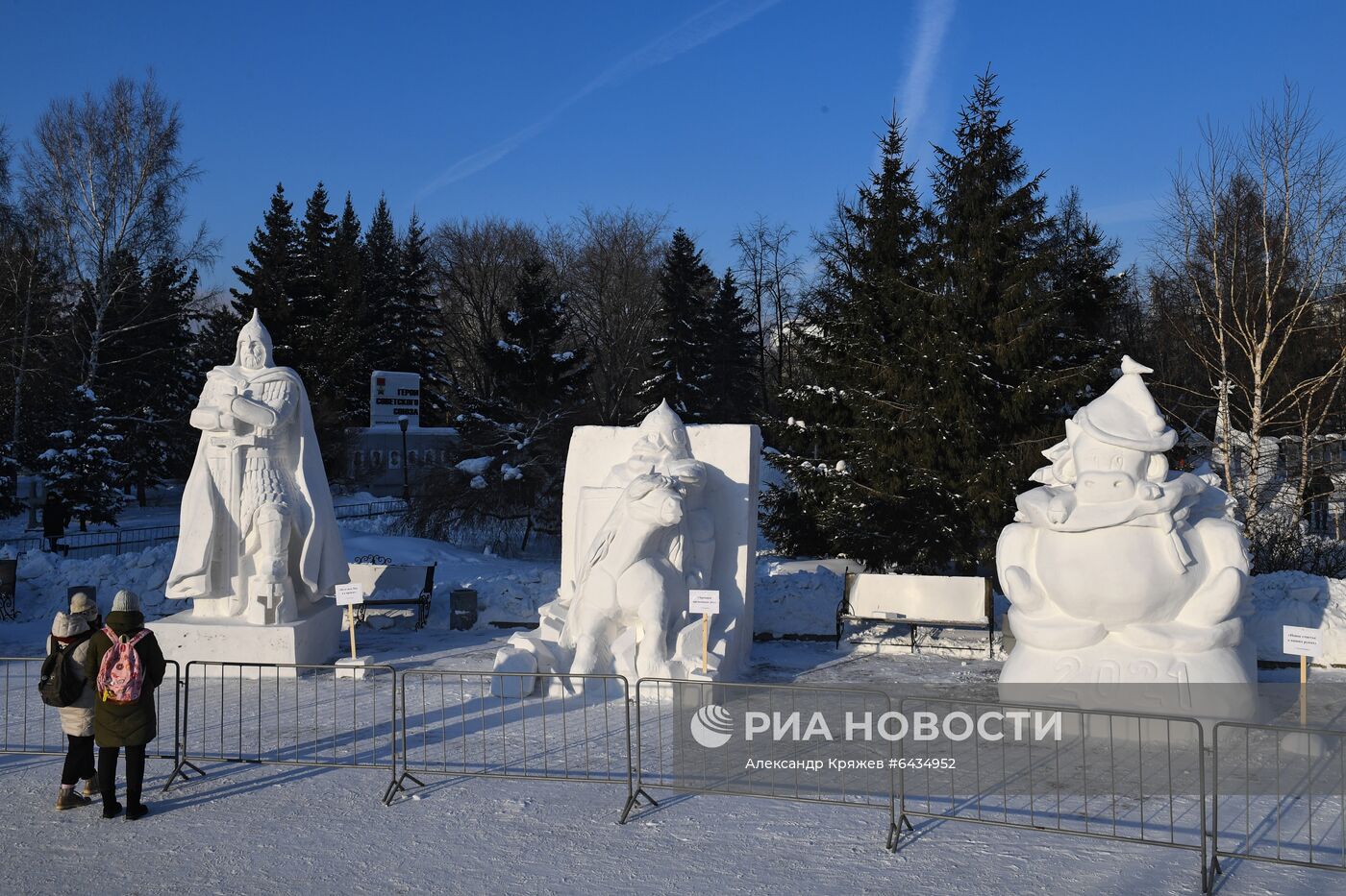 ХXI Сибирский фестиваль снежной скульптуры в Новосибирске