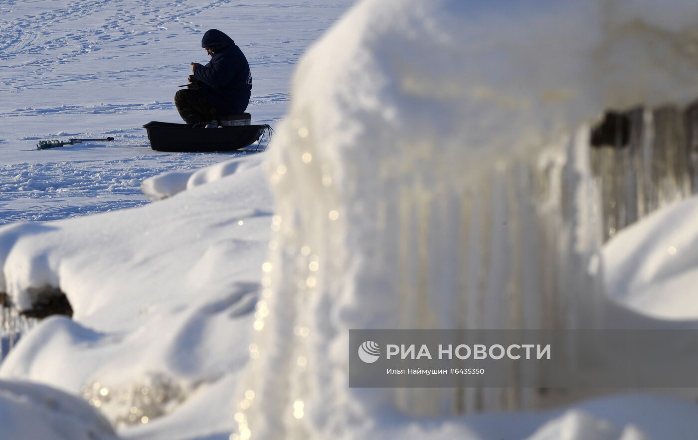 Зимний отдых на Красноярском водохранилище