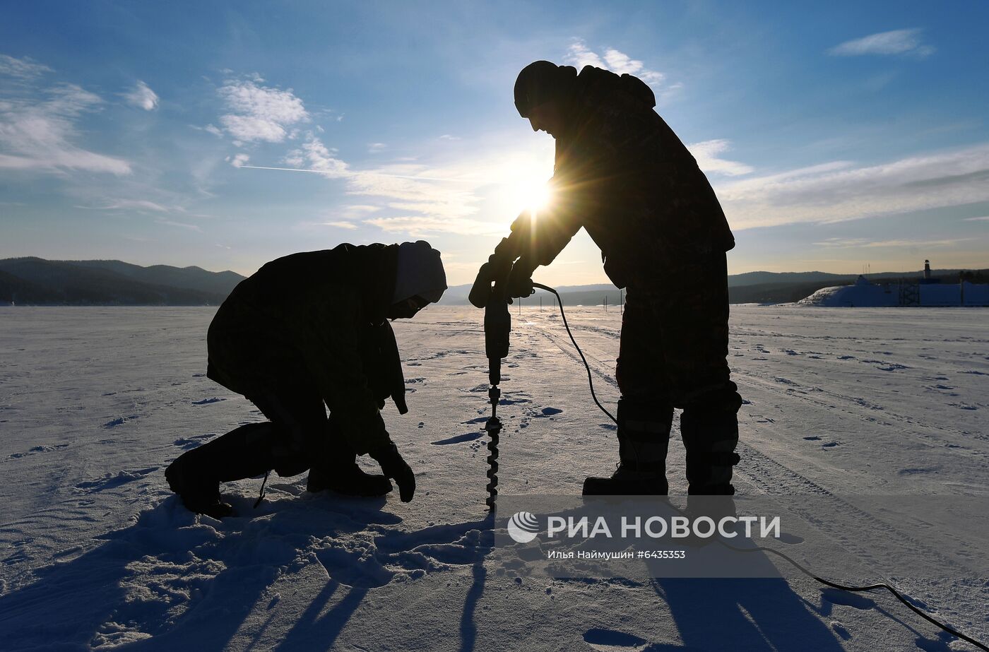 Зимний отдых на Красноярском водохранилище