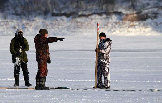 Зимний отдых на Красноярском водохранилище