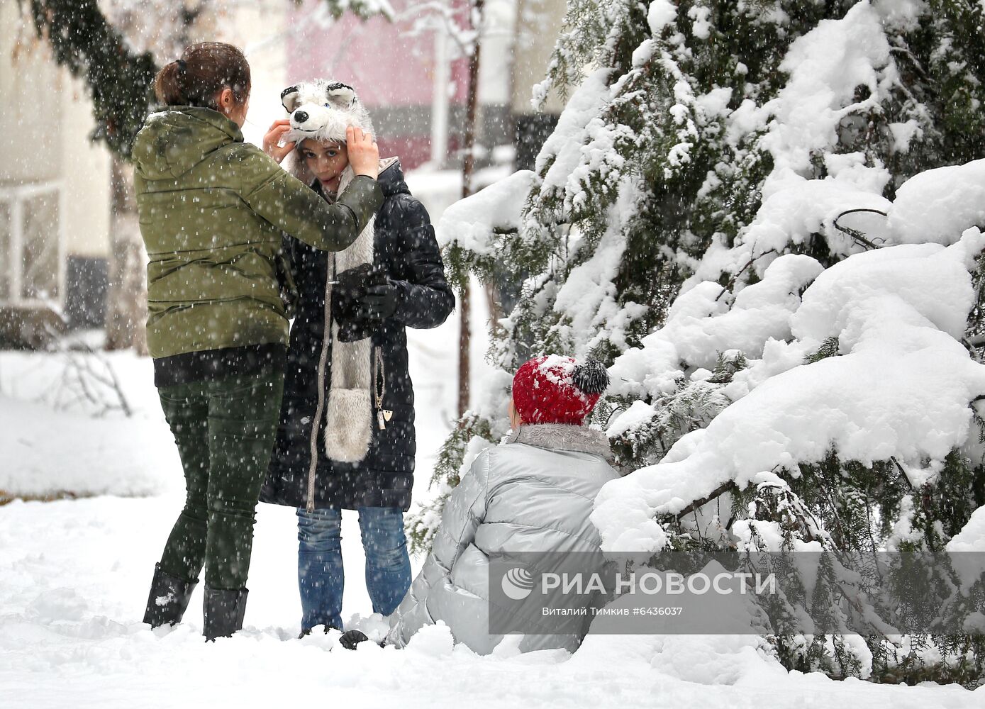 Последствия снегопада в Краснодарском крае