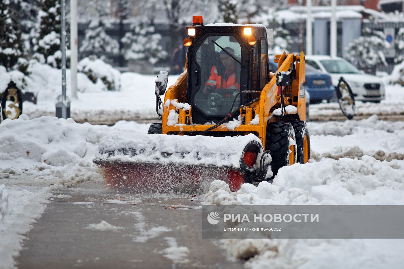 Последствия снегопада в Краснодарском крае