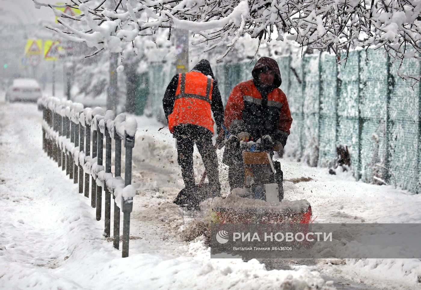 Последствия снегопада в Краснодарском крае