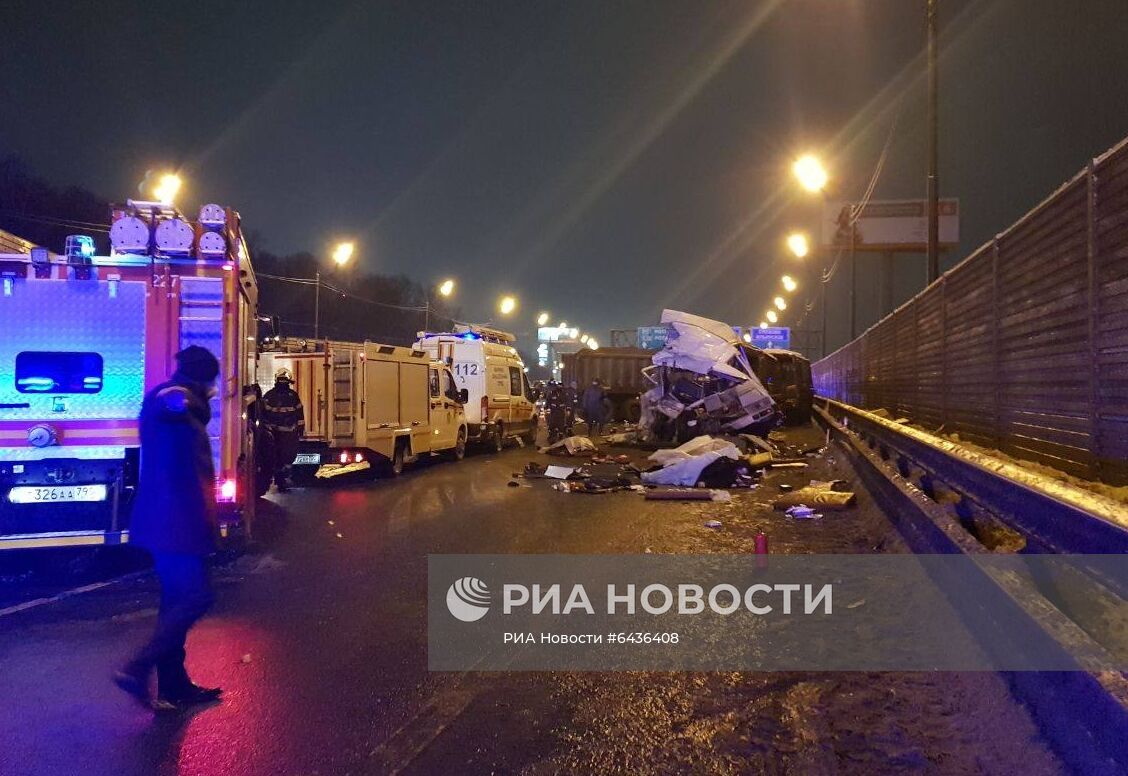 ДТП с военными автобусами в Подмосковье