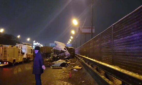 ДТП с военными автобусами в Подмосковье