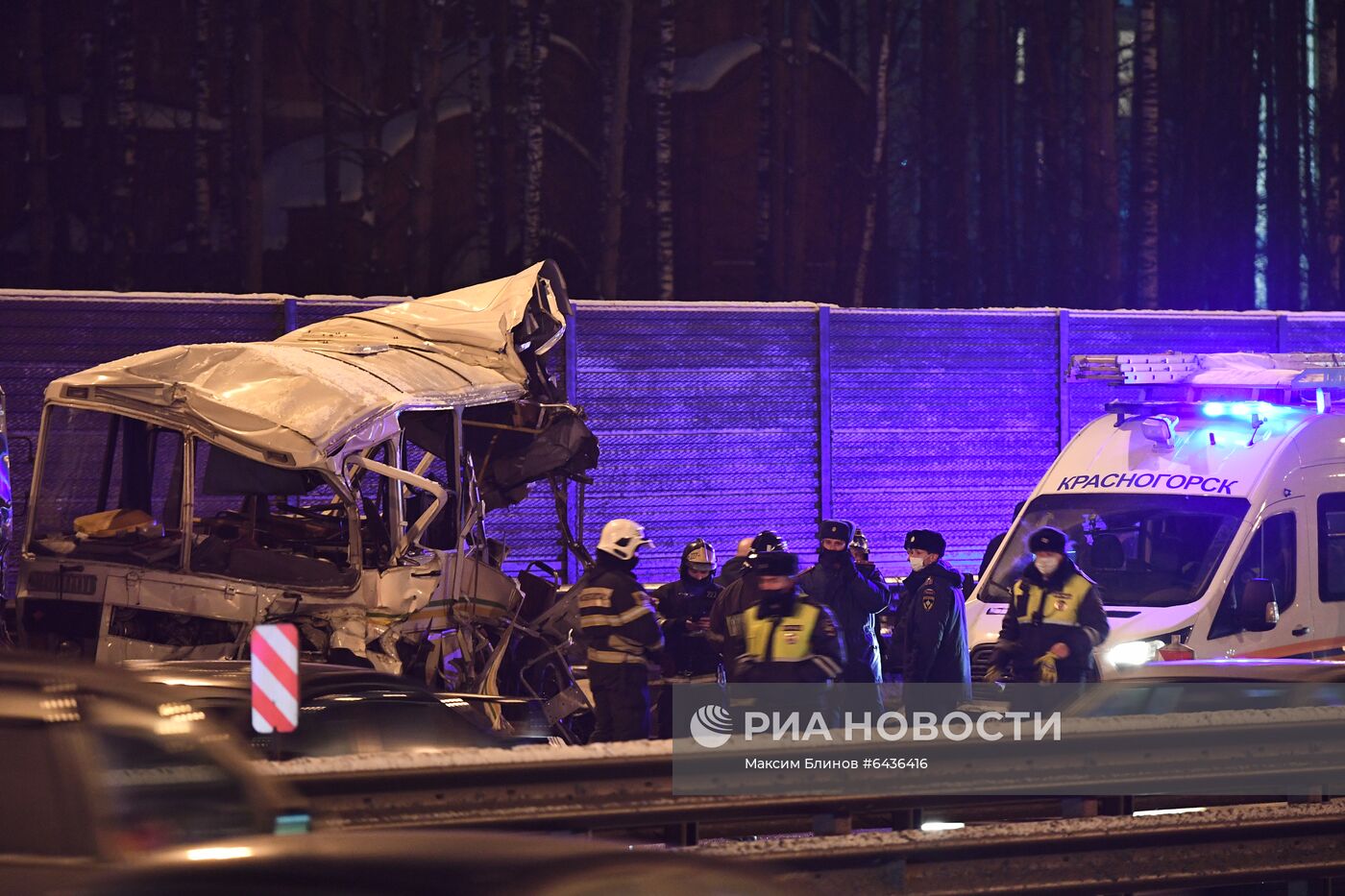 ДТП с военными автобусами в Подмосковье