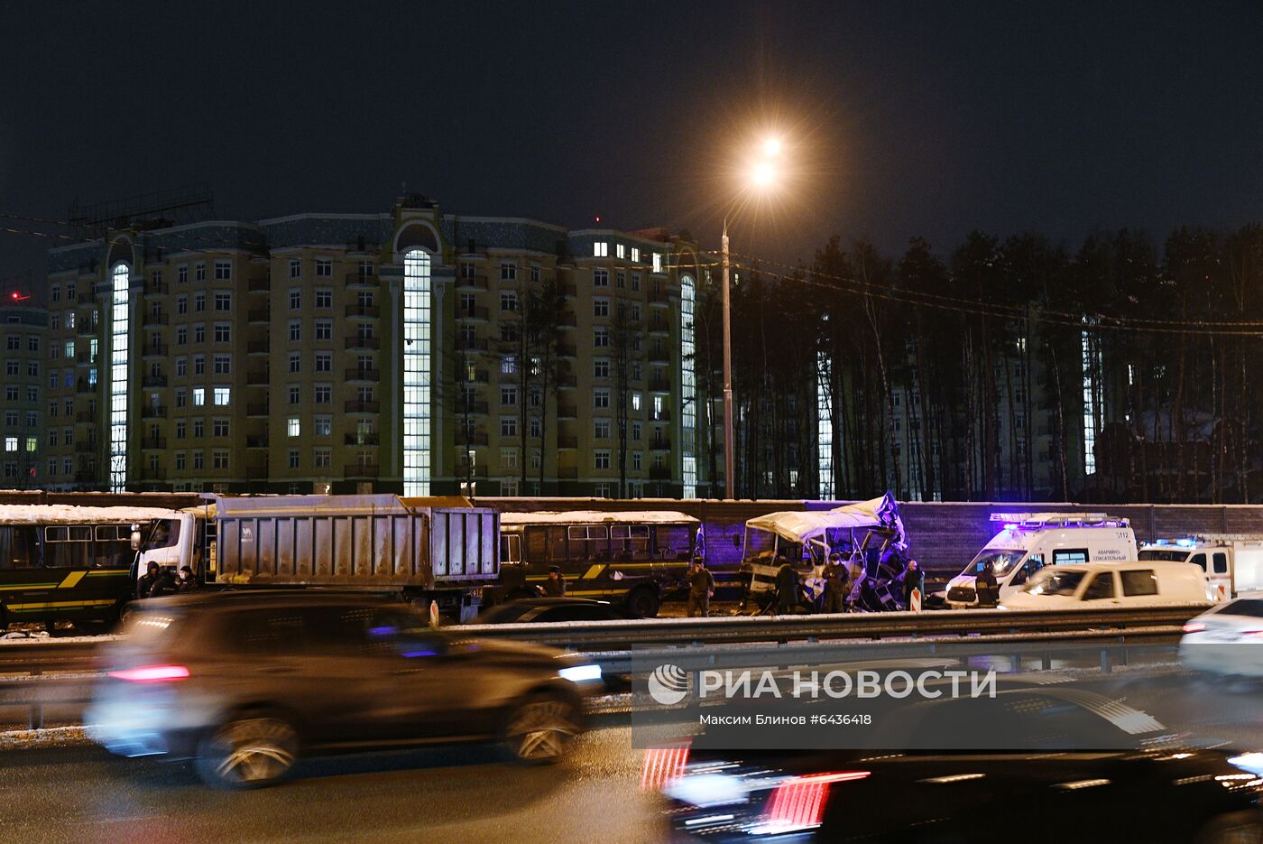 ДТП с военными автобусами в Подмосковье