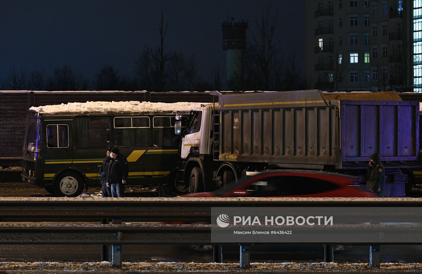ДТП с военными автобусами в Подмосковье