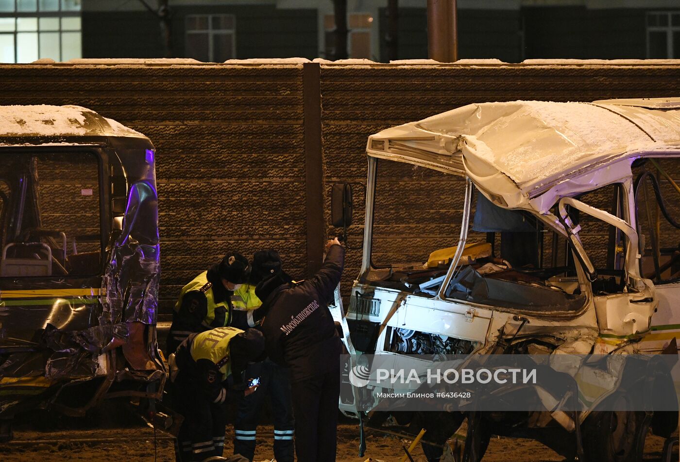 ДТП с военными автобусами в Подмосковье