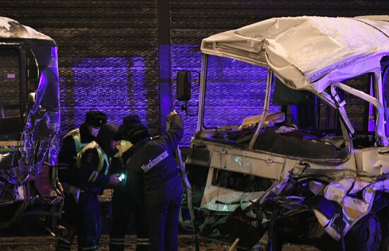 ДТП с военными автобусами в Подмосковье