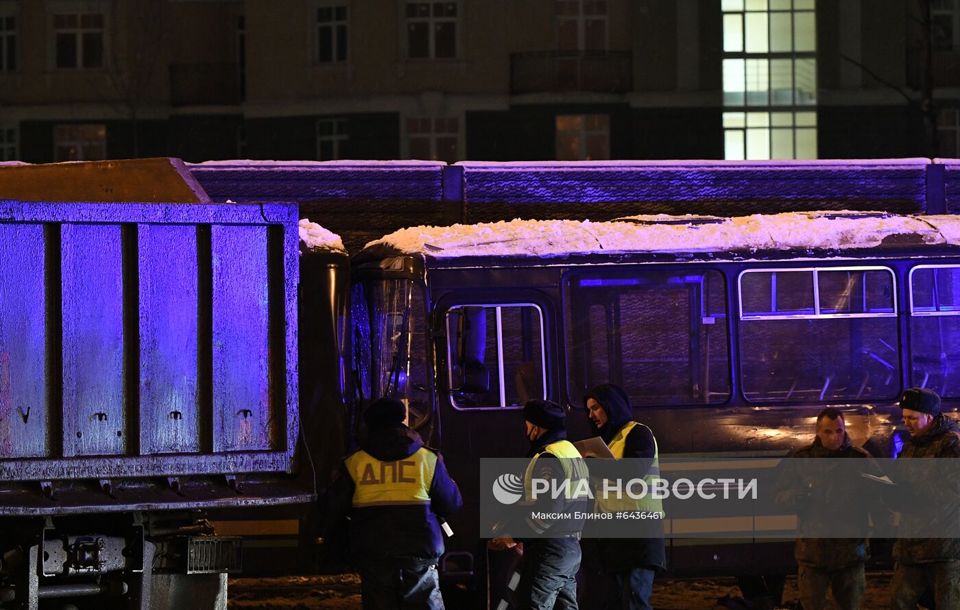 ДТП с военными автобусами в Подмосковье