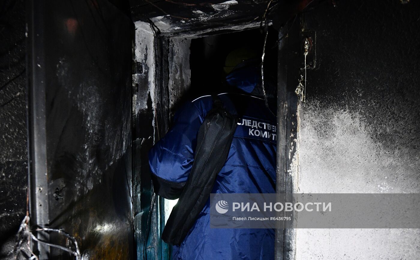 Пожар в жилом доме в Екатеринбурге