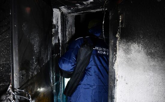 Пожар в жилом доме в Екатеринбурге
