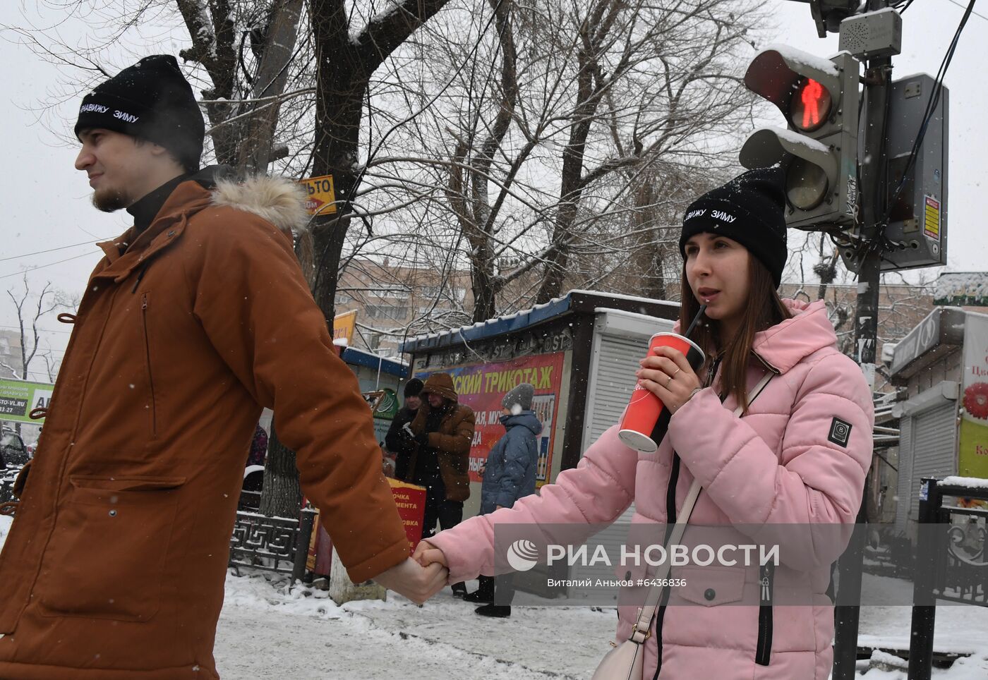 Снегопад во Владивостоке