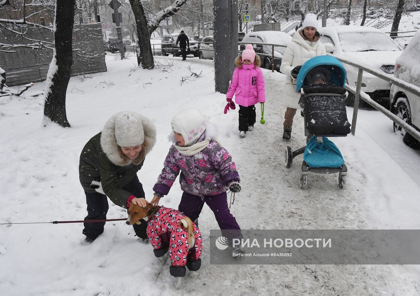 Снегопад во Владивостоке