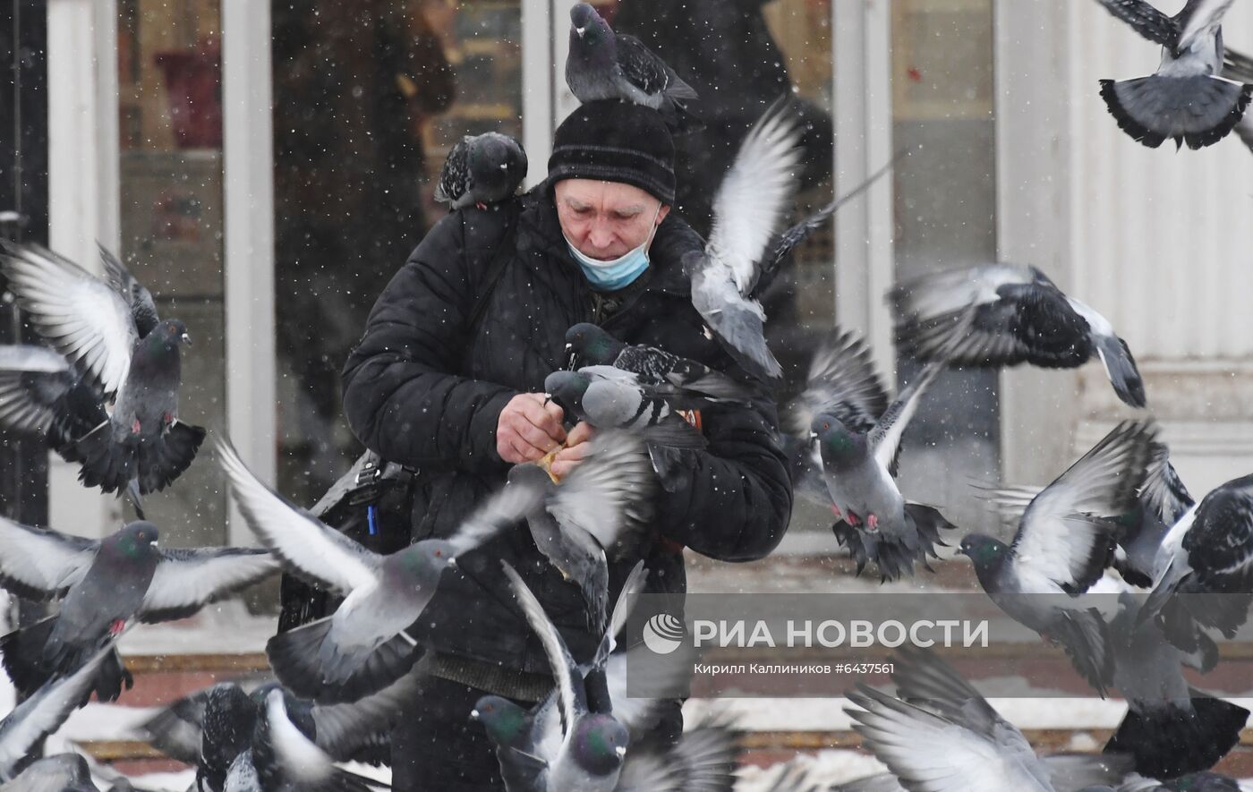 Зима в городах России