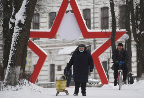 Зима в городах России