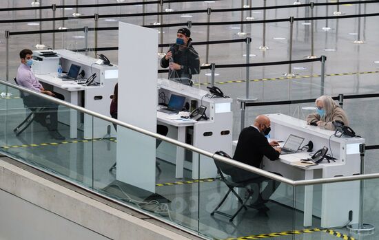 Открытие центра вакцинации в Нью-Йорке