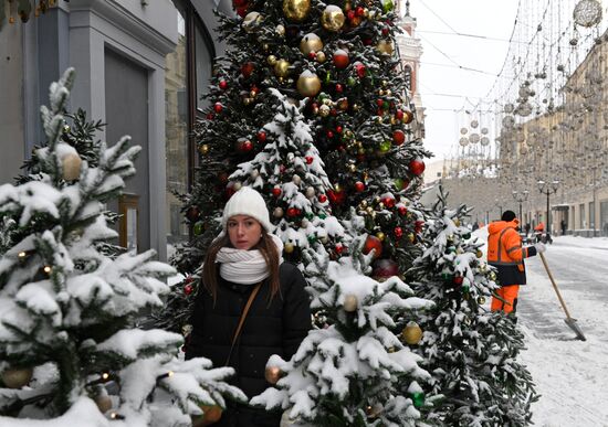 Снегопад в Москве