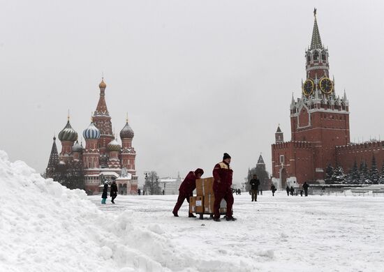 Снегопад в Москве