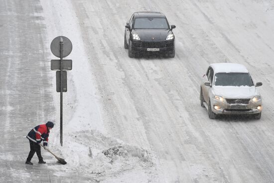 Снегопад в Москве