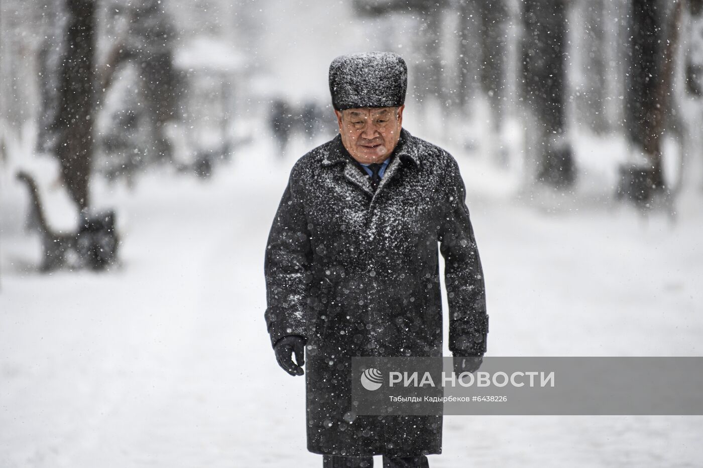 Снегопад в Бишкеке