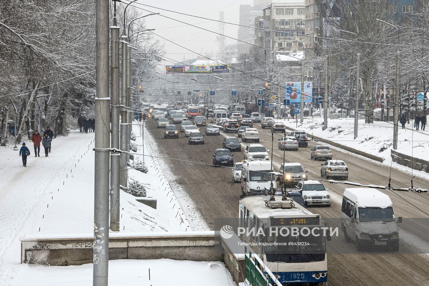 Снегопад в Бишкеке