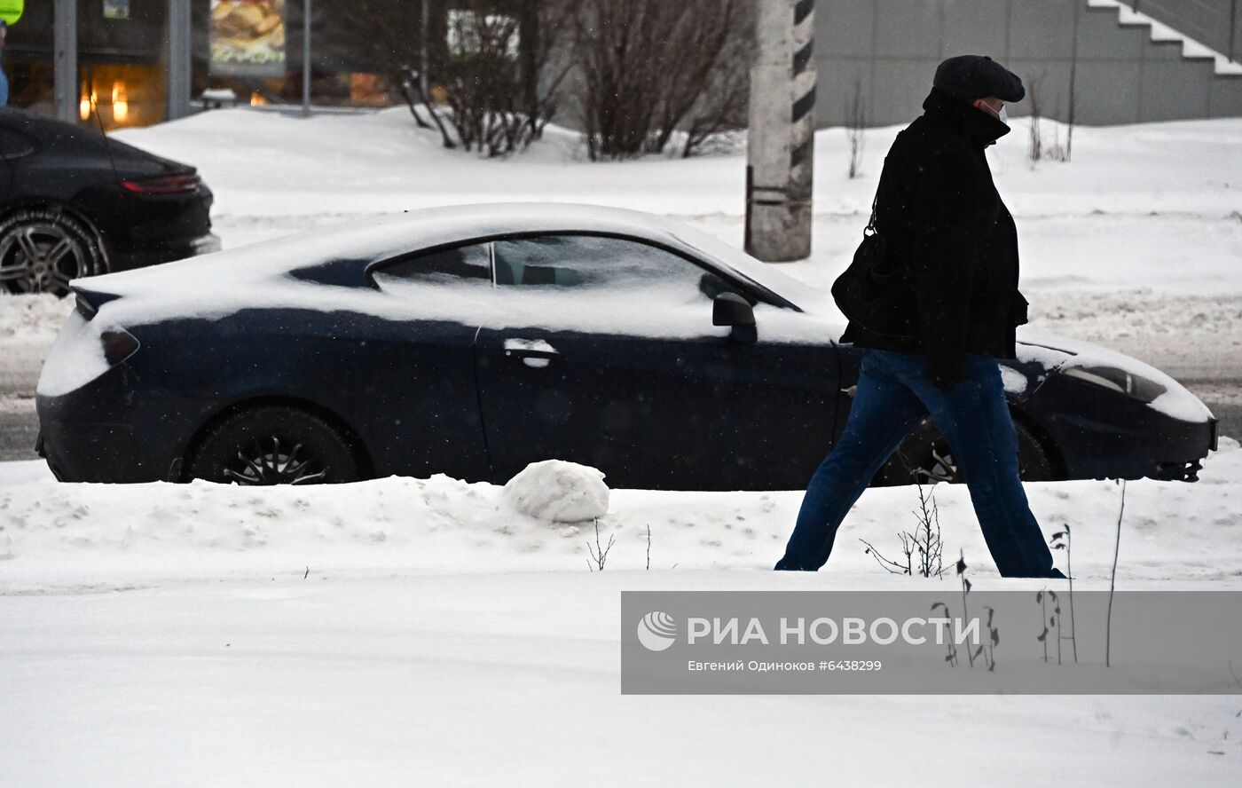 Снегопад в Москве