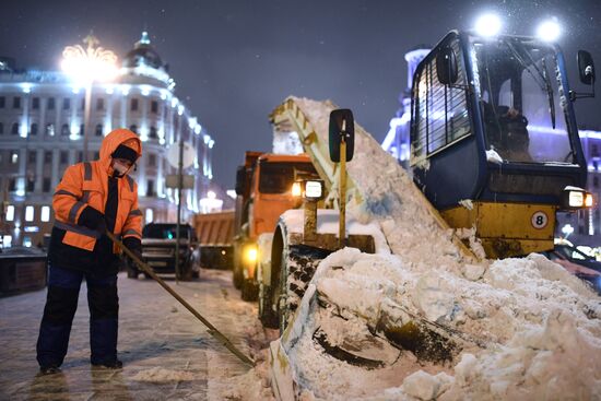 Снегопад в Москве