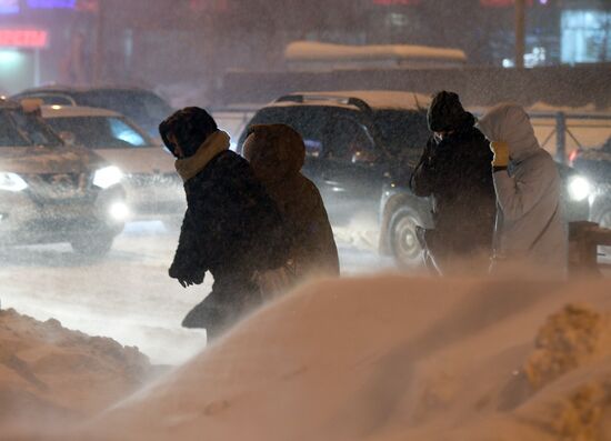 Снегопад в Казани