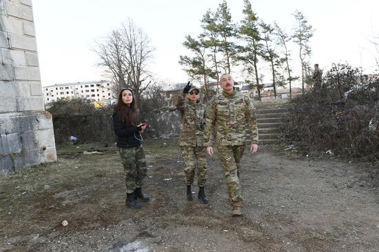 Президент Азербайджана И. Алиев посетил г. Шуша
